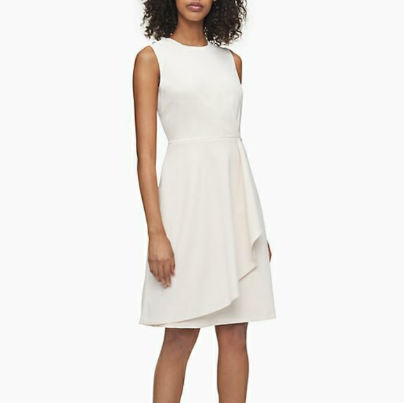 Calvin Klein Dresses & Skirts - Solid Sleeveless Cascading Ruffle Dress